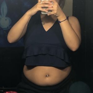 Dark blue Crop top